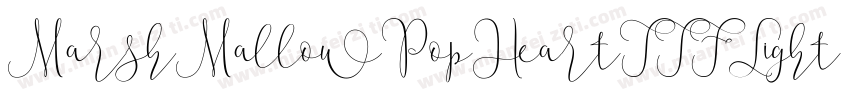 MarshMallowPopHeartTTFLight Regular字体转换